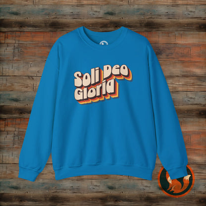 Soli Deo Gloria Crewneck Sweatshirt, Unisex Sweatshirt, Religious Sweatshirt, Vintage Style Sweatshirt, Comfortable Casual Wear