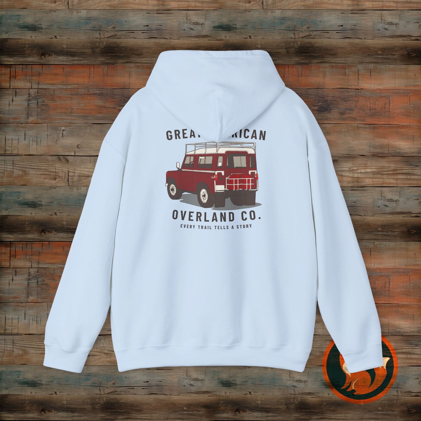 Great American Overland Hoodie - Adventure Sweater for Road Trips, Travel Gift, Outdoor Activities, Vintage Style, Camping Apparel
