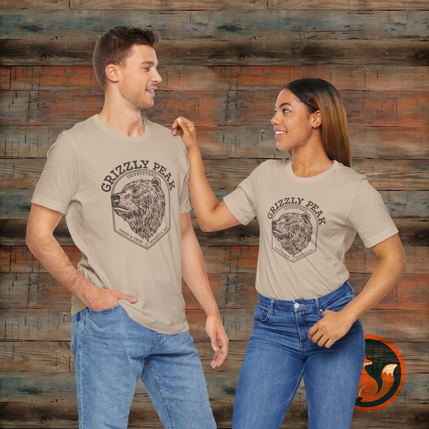 Grizzly Peak Unisex Short Sleeve Tee - Nature Lover's Graphic T-Shirt - Outdoor Adventure, Camping, Hiking Gift, Funny Wildlife Tee