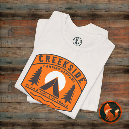 Creekside Camping Unisex Tee - Adventure Vibes, Outdoor Excursions, Nature Lover Gift, Summer Campwear, Hiking Apparel, Travel Shirt