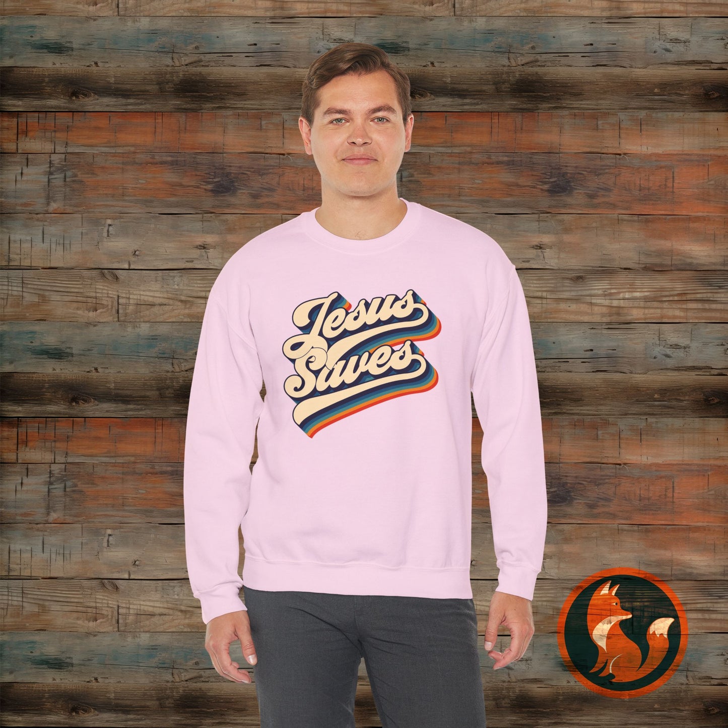Jesus Saves Crewneck Sweatshirt | Cozy Unisex Pullover | Faith-Inspired Apparel | Perfect for Church, Gifts, Everyday Wear, Casual Style