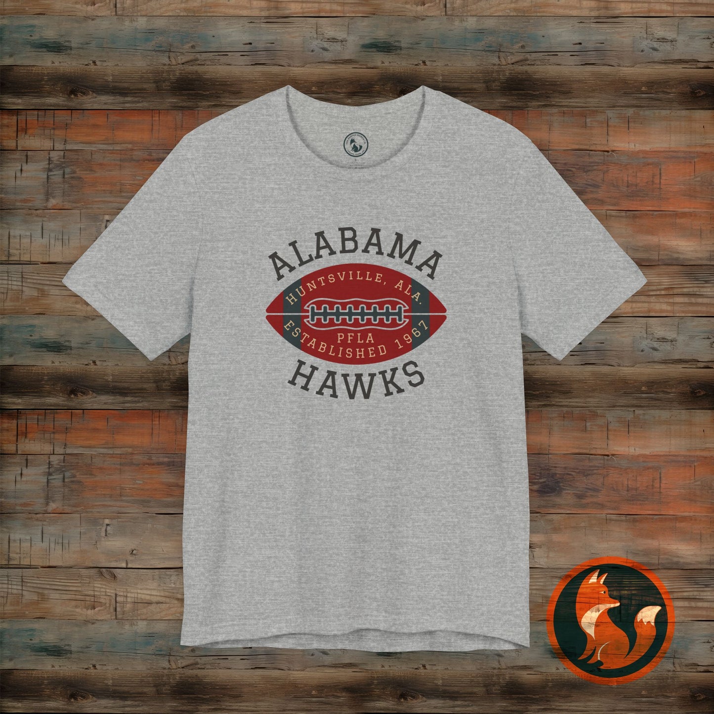 Alabama Hawks Football Tee - Unisex Jersey Short Sleeve, Game Day Shirt, Team Apparel, Sports Clothing, Casual Wear