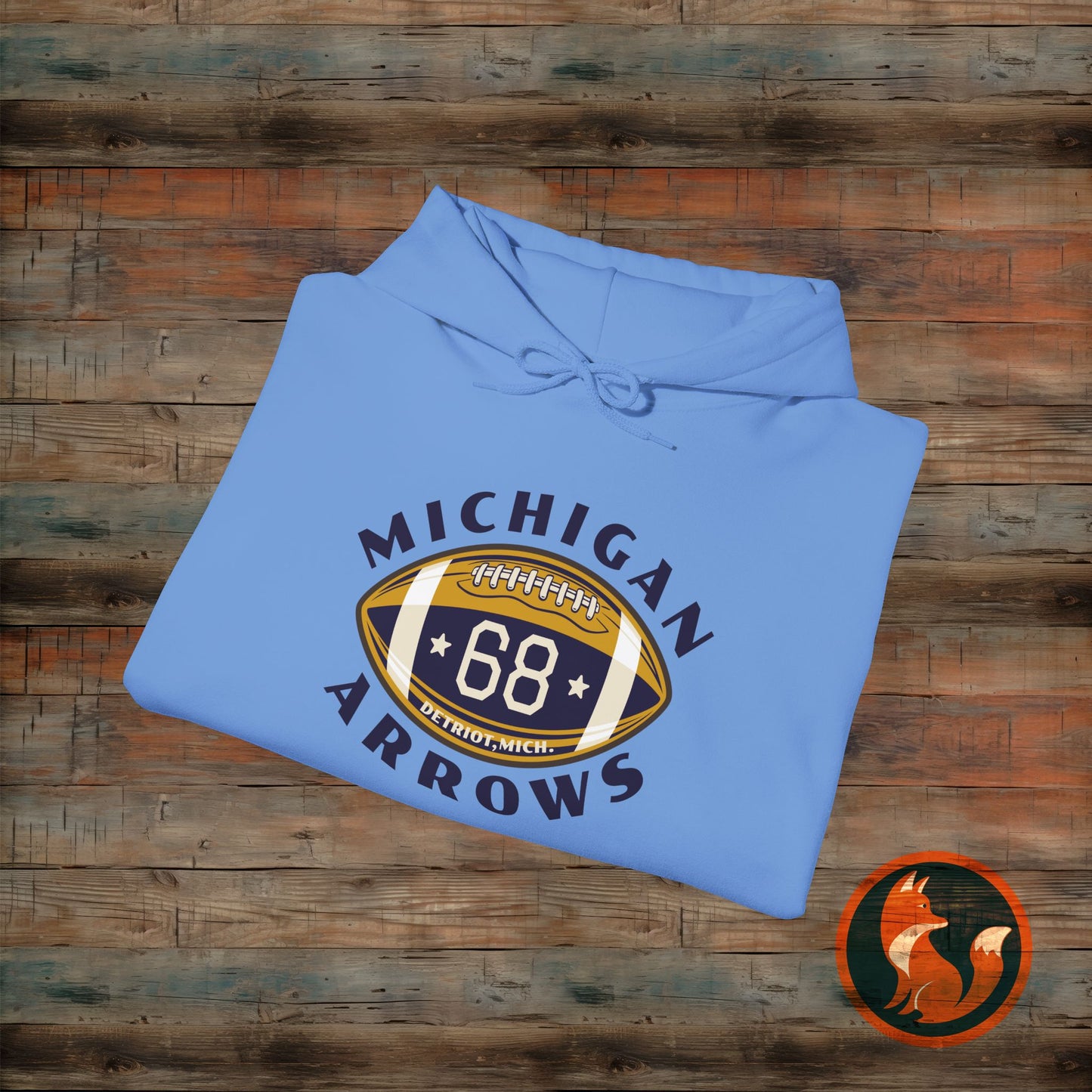 Michigan Arrows Football Hooded Sweatshirt, Unisex Hoodie, Sportswear, Athletic Gift, Casual Wear, Team Spirit Apparel