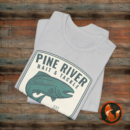 Pine River Fishing Tee - Perfect for Outdoors Enthusiasts, Great for Summer, Father's Day, Fishing Trips, or Just Casual Wear