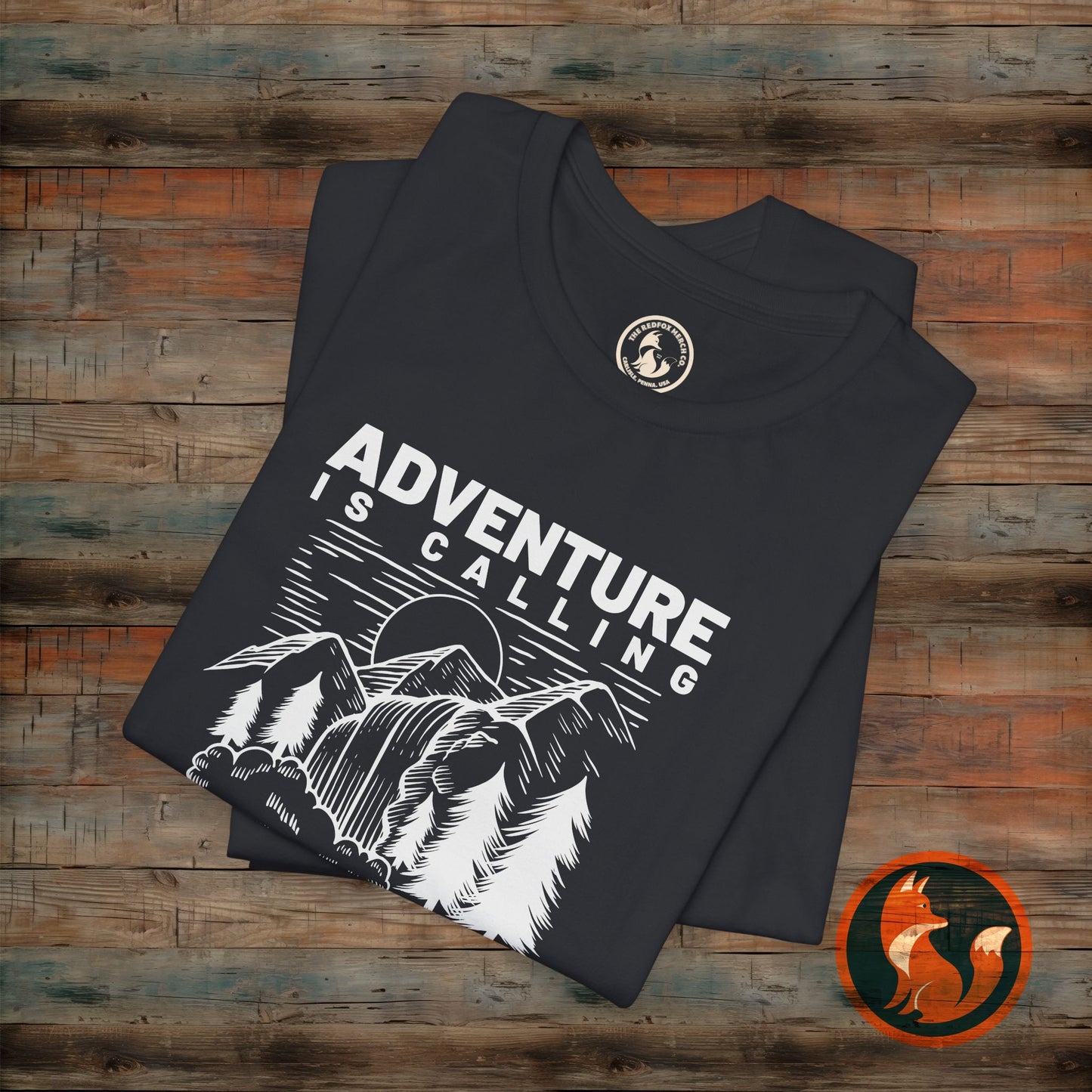 Adventure Is Calling Unisex Tee | Perfect for Outdoor Lovers, Camping, Hiking, Travel, Gifts