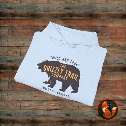 Cozy Adventure Hoodie, Grizzly Bear Print Sweatshirt, Wild and Free Apparel, Nature Lover Gift, Alaskan Style Clothing