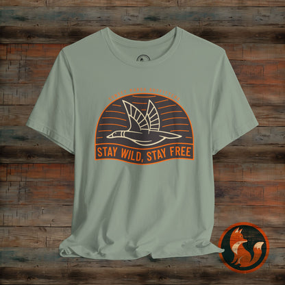 Stay Wild Unisex Short Sleeve Tee, Adventure Shirt, Nature Tee, Outdoorsy Apparel, Gift for Nature Lovers