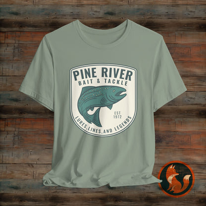 Pine River Fishing Tee - Perfect for Outdoors Enthusiasts, Great for Summer, Father's Day, Fishing Trips, or Just Casual Wear