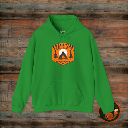 Creekside Retreat Unisex Hoodie, Camping Sweatshirt, Outdoor Adventure Apparel, Cozy Gift for Nature Lovers, Hiking Hooded Sweatshirt