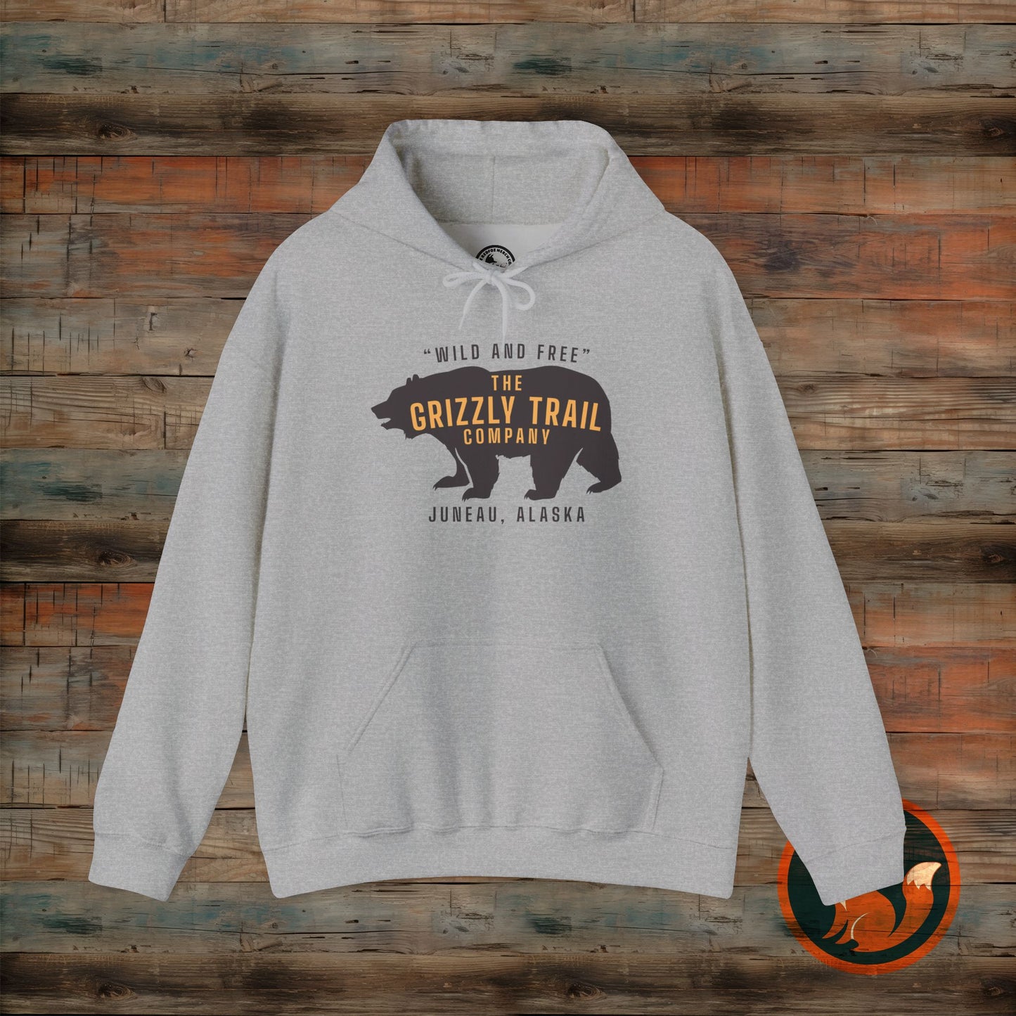 Cozy Adventure Hoodie, Grizzly Bear Print Sweatshirt, Wild and Free Apparel, Nature Lover Gift, Alaskan Style Clothing