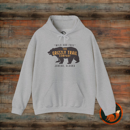 Cozy Adventure Hoodie, Grizzly Bear Print Sweatshirt, Wild and Free Apparel, Nature Lover Gift, Alaskan Style Clothing