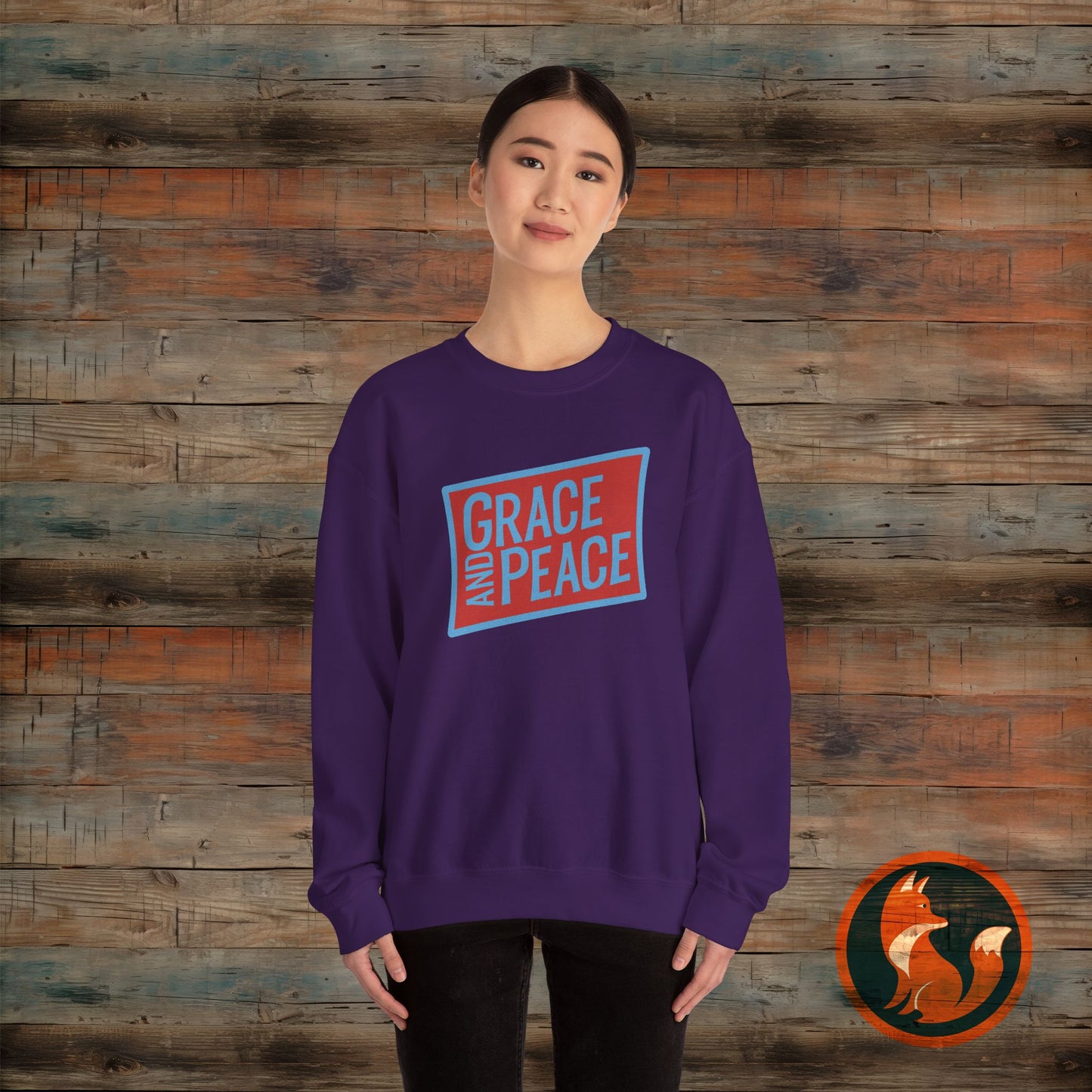Unisex Crewneck Sweatshirt - Grace and Peace, Cozy Gift, Inspirational Apparel, Fall Fashion, Everyday Wear, Relaxed Style