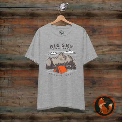 Adventure Inspired Graphic Tee, Outdoor T-Shirt, Camping Apparel, Nature Lover Gift, Travel Shirt, Big Sky Expedition