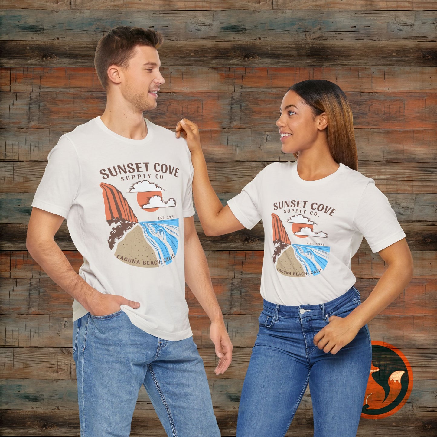 Sunset Cove Graphic Tee, Unisex Beach Shirt, Casual Summer Wear, Gift for Ocean Lovers, Vacation Apparel, Retro Beach Vibes