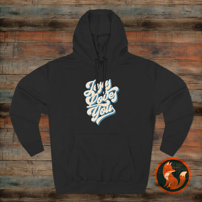 Jesus Loves You Fleece Hoodie - Perfect for Fall and Winter, Casual Wear, Comfortable Fashion, Every Day Essentials