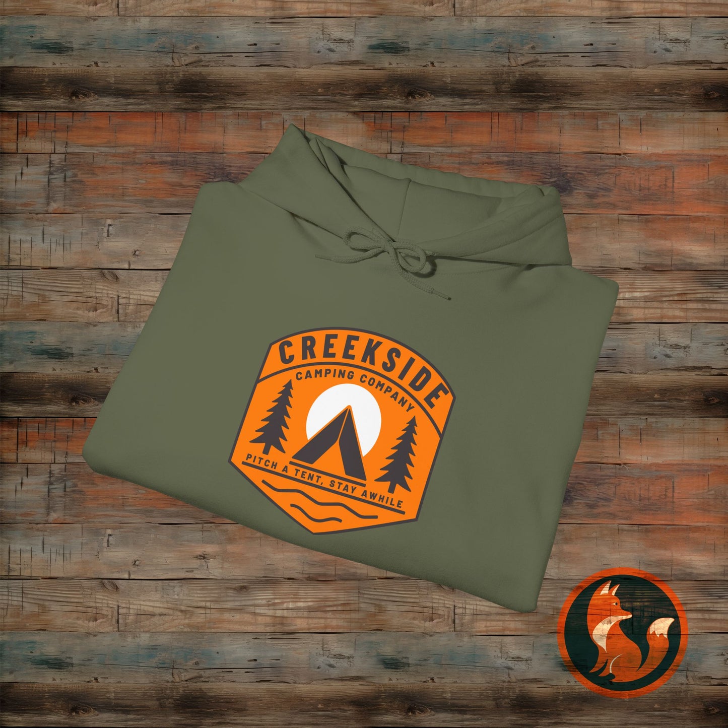 Creekside Retreat Unisex Hoodie, Camping Sweatshirt, Outdoor Adventure Apparel, Cozy Gift for Nature Lovers, Hiking Hooded Sweatshirt