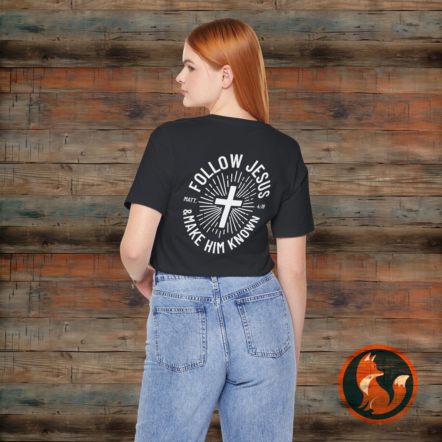 Faith-Inspired Unisex Tee - Follow Jesus Design, Christian Apparel, Inspirational Shirt, Gift for Believers, Religious Tee