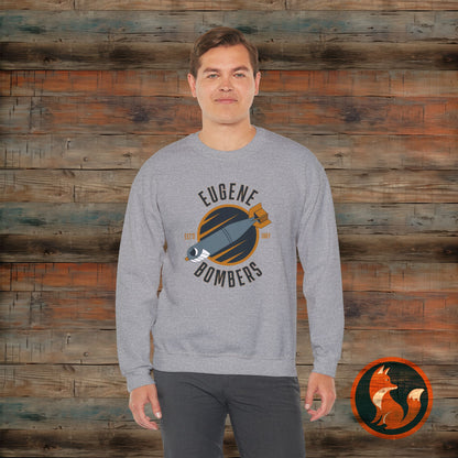 Eugene Bombers Crewneck Sweatshirt - Cozy, Unisex, Sports Apparel, Ideal for Team Spirit, Casual Wear, Gifts for Fans
