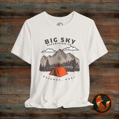 Adventure Inspired Graphic Tee, Outdoor T-Shirt, Camping Apparel, Nature Lover Gift, Travel Shirt, Big Sky Expedition
