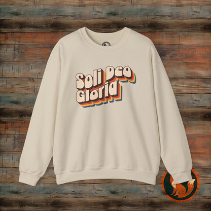 Soli Deo Gloria Crewneck Sweatshirt, Unisex Sweatshirt, Religious Sweatshirt, Vintage Style Sweatshirt, Comfortable Casual Wear