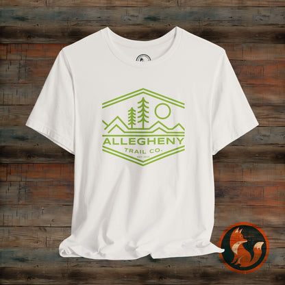 Nature-Inspired Unisex Tee with Allegheny Trail Design, Outdoor Adventure Shirt, Eco-Friendly Apparel, Hiking Gift, Travel T-Shirt