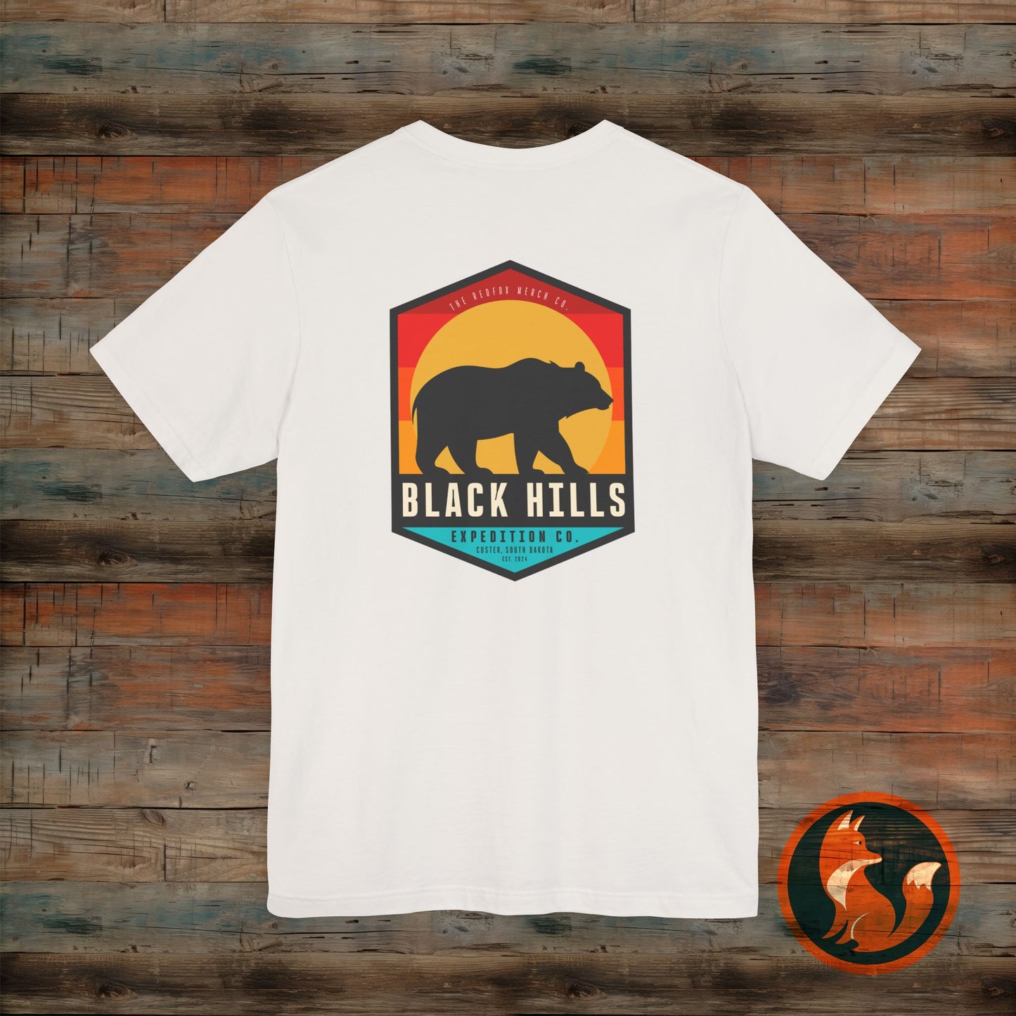 Black Hills Bear Short Sleeve Tee | Adventure Shirt, Nature Lover Gift, Hiking Apparel, Travel Tee, Outdoor Enthusiast Wear