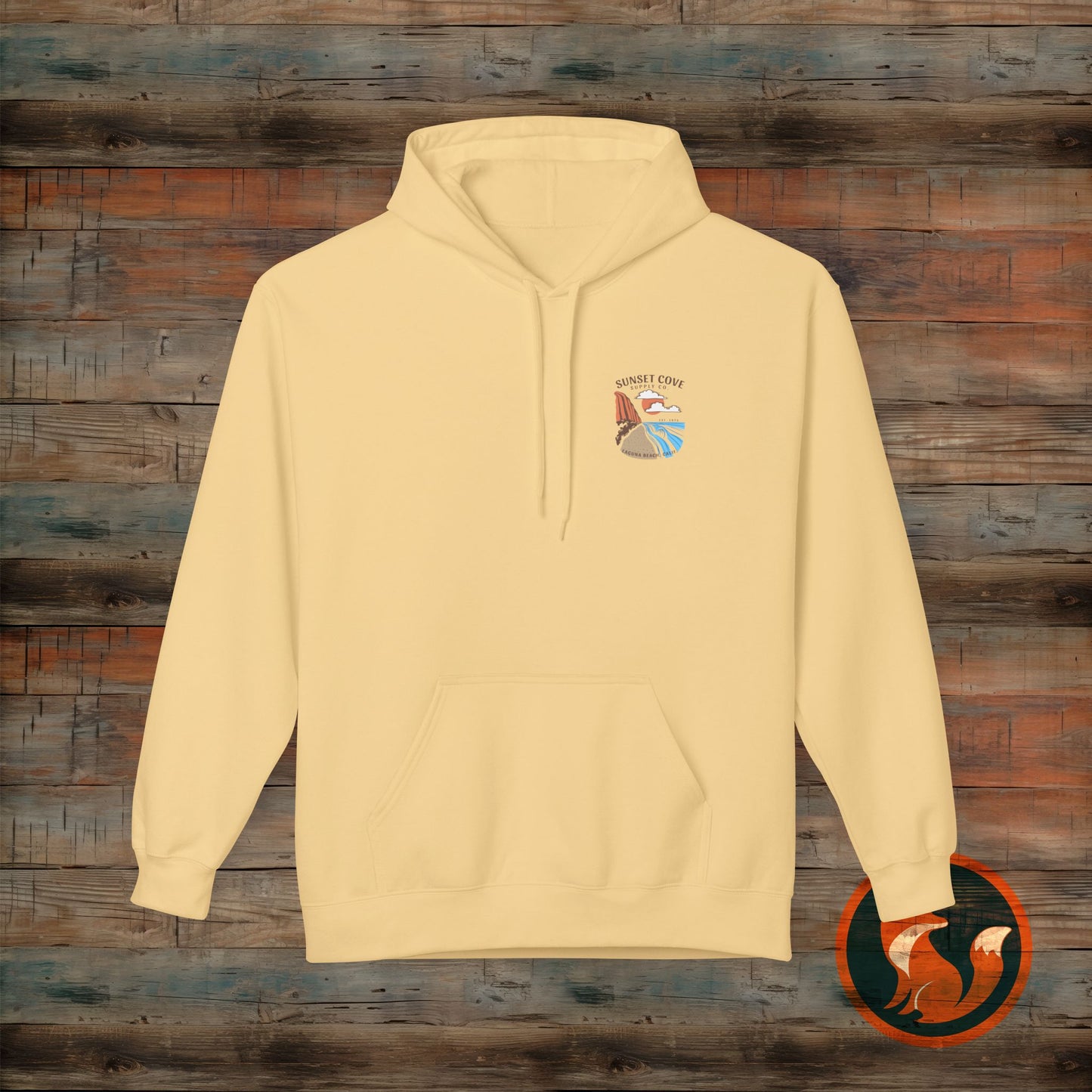 Laguna Beach Sunset Hoodie, Cozy Beachwear, Gift for Him/Her, Summer Apparel, Trendy Fleece