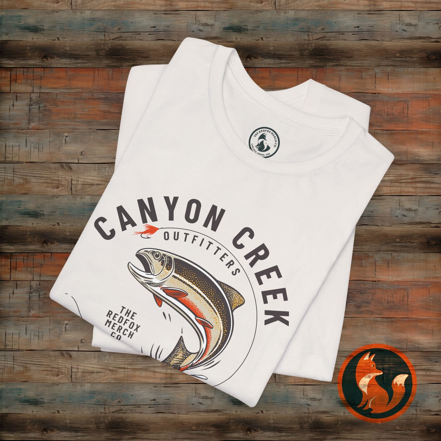Canyon Creek Vintage Fishing Tee, Unisex Casual Shirt, Outdoor Adventure Apparel, Gift for Anglers, Nature Lover's Tee